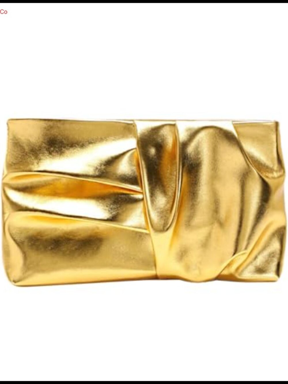 Women's PU Leather Evening Clutch Pleated Design with Chain Strap